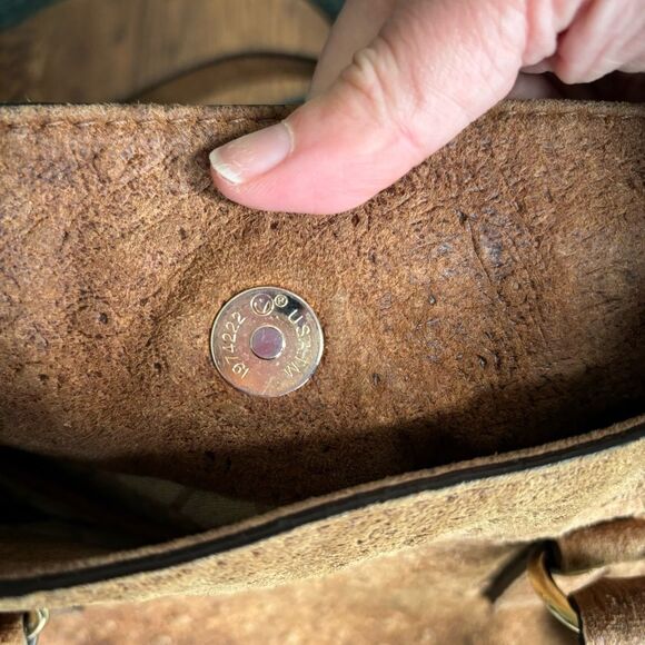 Michael Kors women’s brown ostrich leather purse satchel shoulder handle bag! - Picture 14 of 16